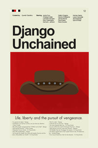 Load image into Gallery viewer, Django Unchained Inspired Mid-Century Modern Print | 12&quot;x18&quot; or 18&quot;x24&quot; Print only
