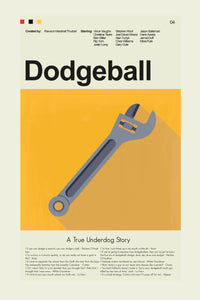 Load image into Gallery viewer, Dodgeball: A True Underdog Story Inspired Mid-Century Modern Print | 12&quot;x18&quot; or 18&quot;x24&quot; Print only
