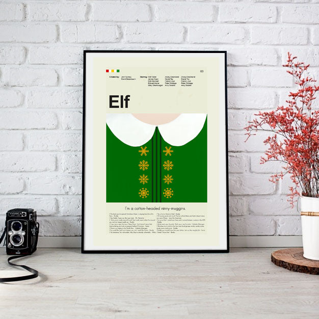 Elf Inspired Mid-Century Modern Print | 12"x18" or 18"x24" Print only