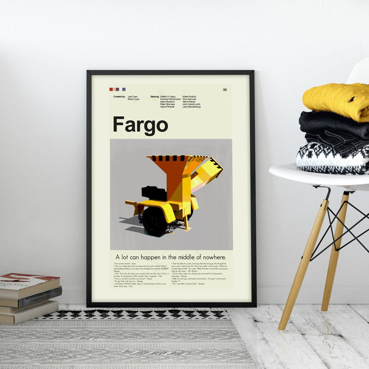 Fargo Inspired Mid-Century Modern Print | 12"x18" or 18"x24" Print only