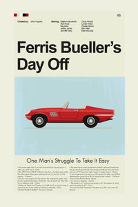 Load image into Gallery viewer, Ferris Bueller&#39;s Day Off Inspired Mid-Century Modern Print | 12&quot;x18&quot; or 18&quot;x24&quot; Print only
