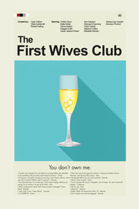 Load image into Gallery viewer, First Wives Club - Champagne Glass with Rings | 12&quot;x18&quot; Print Only
