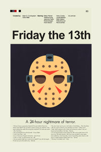 Load image into Gallery viewer, Friday the 13th Inspired Mid-Century Modern Print | 12&quot;x18&quot; or 18&quot;x24&quot; Print only

