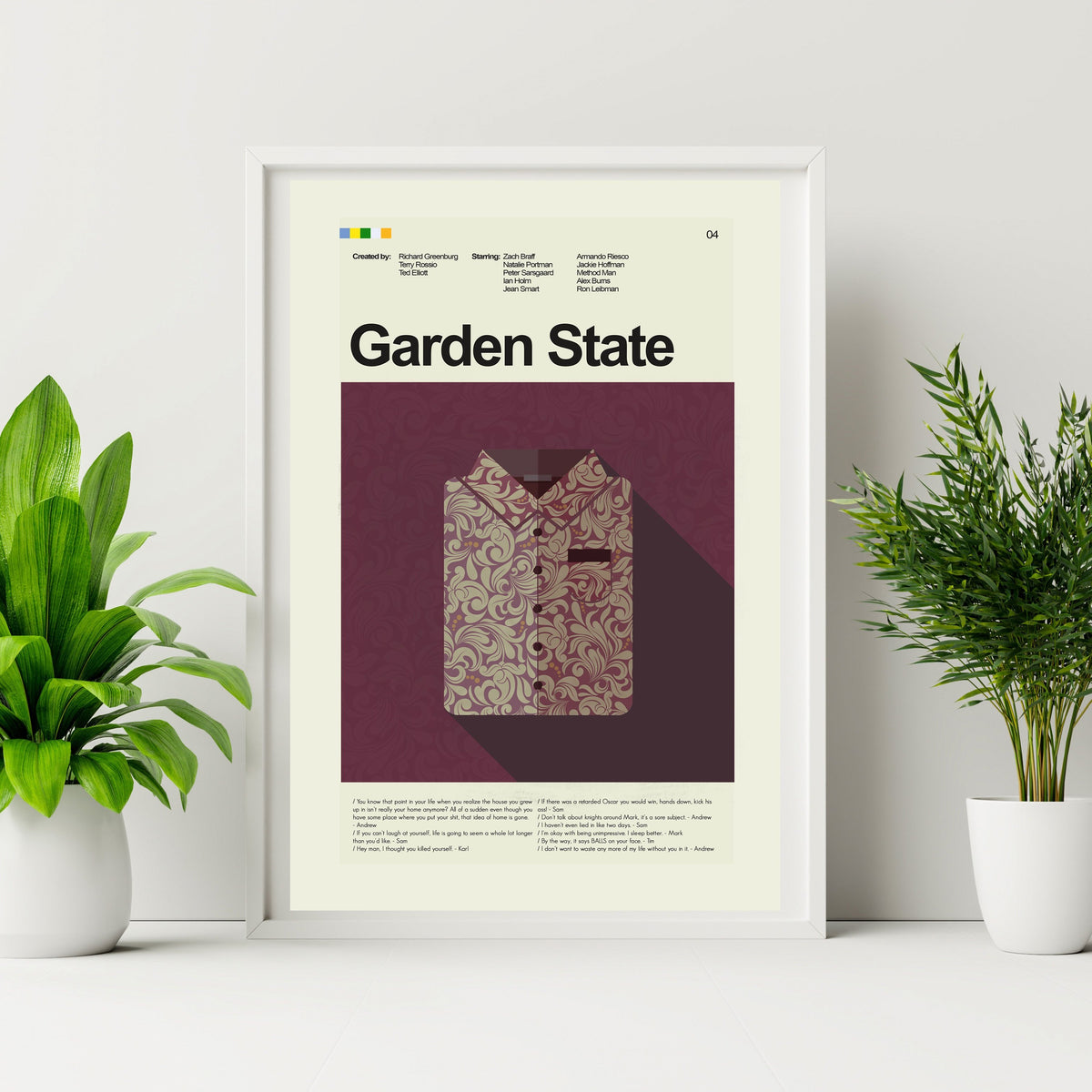 Garden State Inspired Mid-Century Modern Print | 12"x18" or 18"x24" Print only