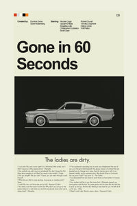 Load image into Gallery viewer, Gone in 60 Seconds Inspired Mid-Century Modern Print | 12&quot;x18&quot; or 18&quot;x24&quot; Print only
