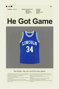 Load image into Gallery viewer, He Got Game Inspired Mid-Century Modern Print | 12&quot;x18&quot; or 18&quot;x24&quot; Print only
