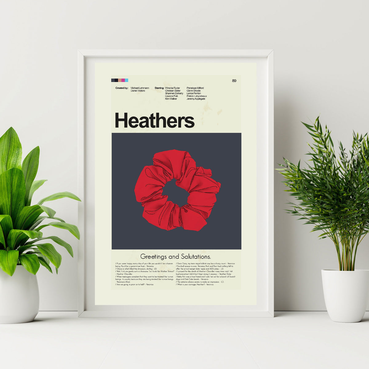 Heathers Inspired Mid-Century Modern Print | 12"x18" or 18"x24" Print only