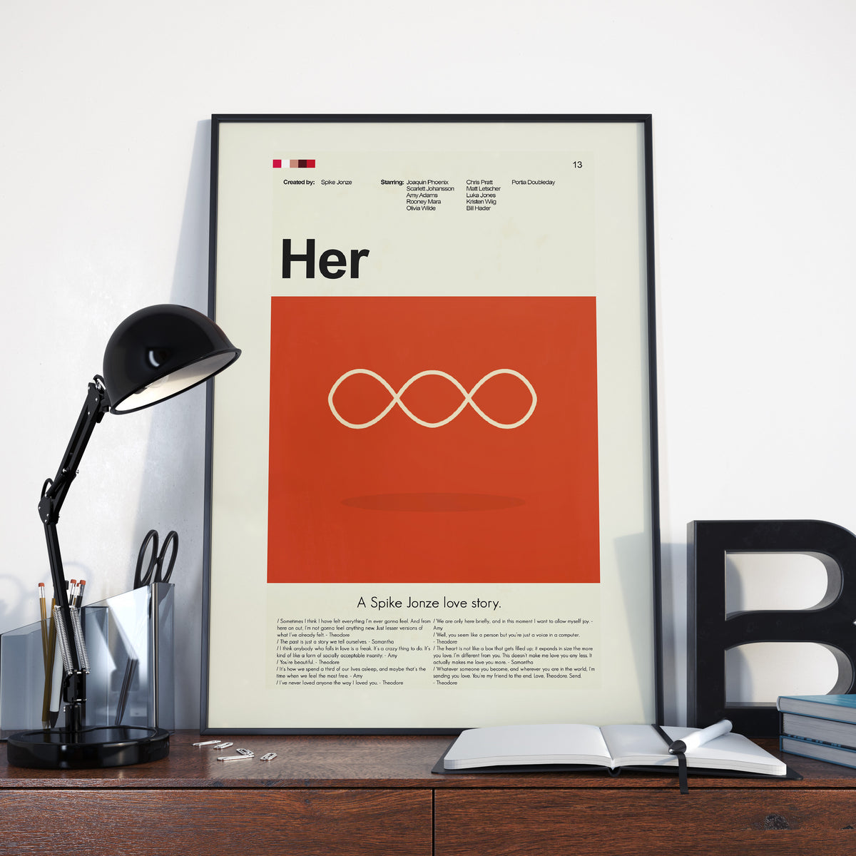 Her Inspired Mid-Century Modern Print | 12"x18" or 18"x24" Print only