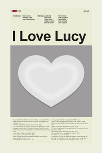 Load image into Gallery viewer, I Love Lucy - Heart  | 12&quot;x18&quot; or 18&quot;x24&quot; Print only

