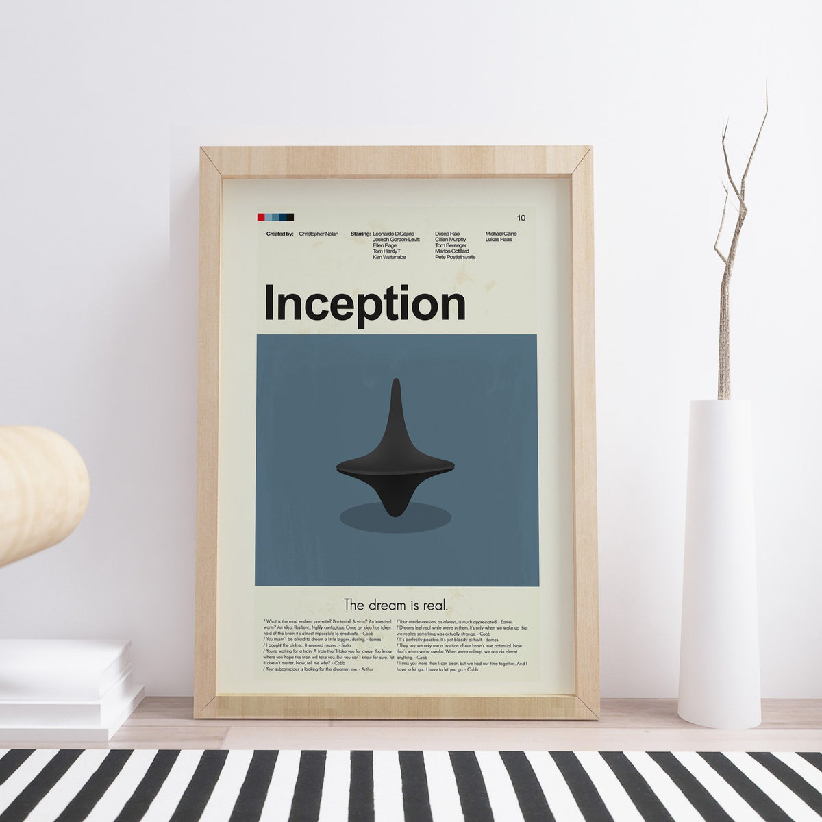 Inception Inspired Mid-Century Modern Print | 12"x18" or 18"x24" Print only