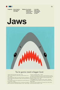 Load image into Gallery viewer, Jaws Inspired Mid-Century Modern Print | 12&quot;x18&quot; or 18&quot;x24&quot; Print only
