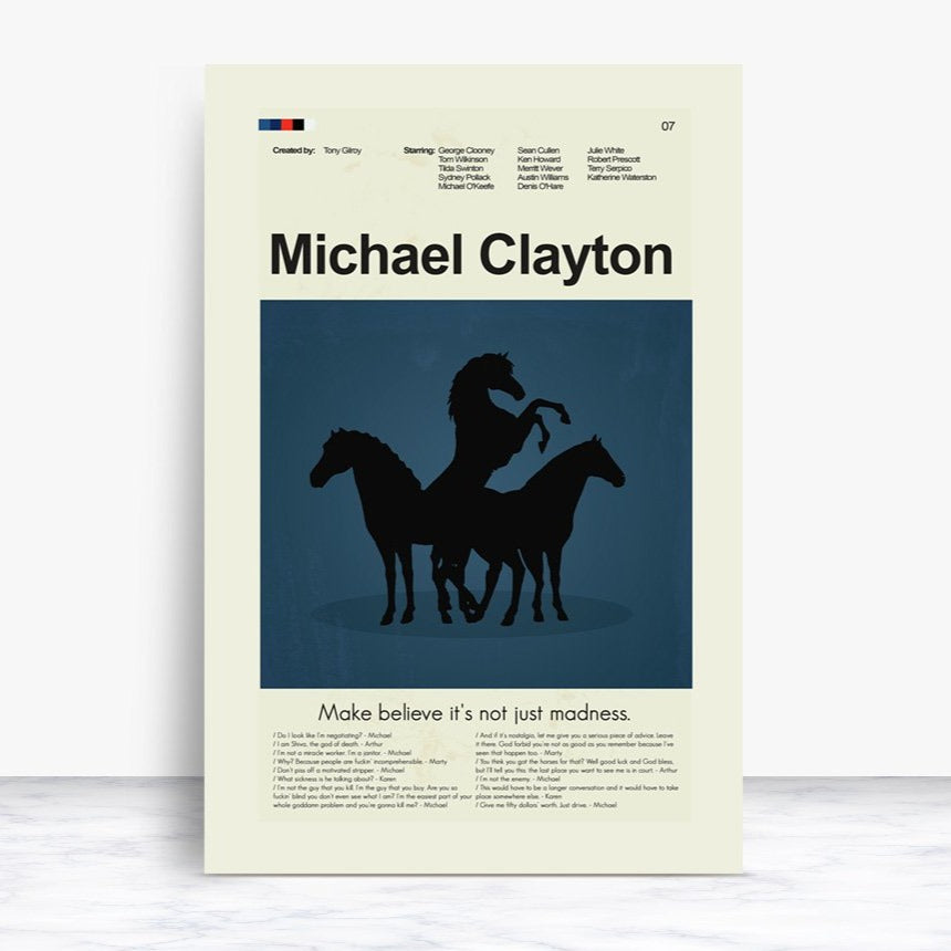 Michael Clayton Inspired Mid-Century Modern Print | 12"x18" or 18"x24" Print only