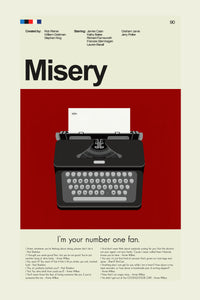 Load image into Gallery viewer, Misery - Typewriter | 12"x18" or 18"x24" Print only
