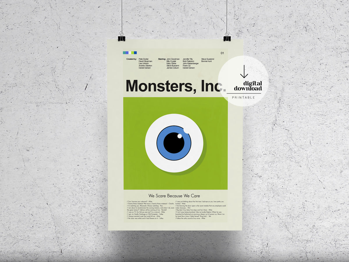 Monsters, Inc | DIGITAL ARTWORK DOWNLOAD