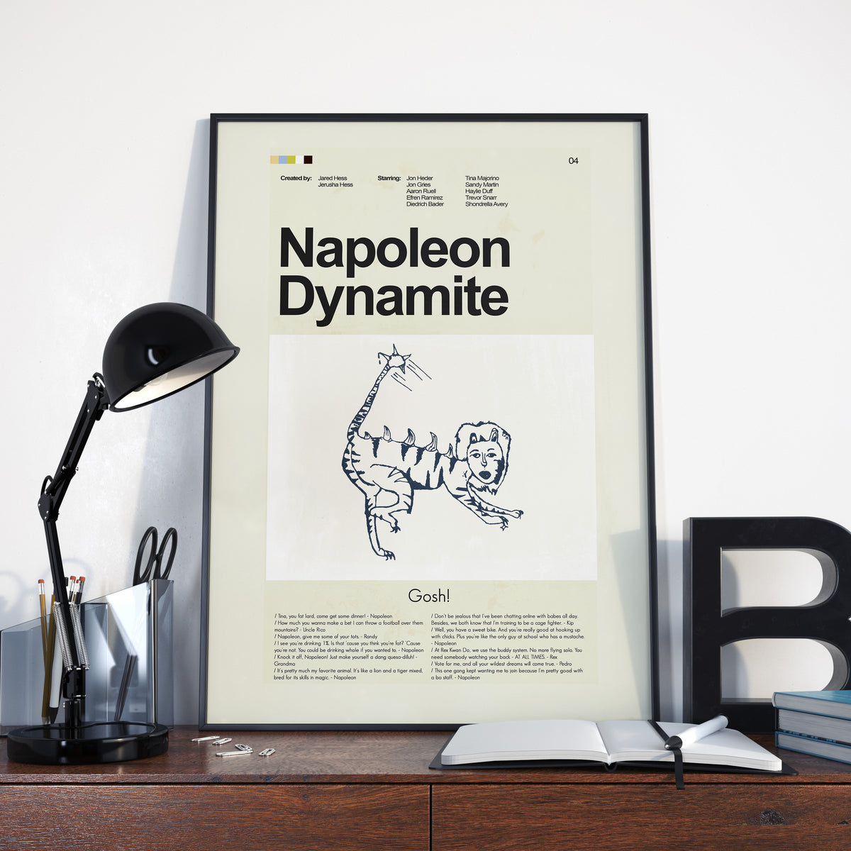 Napoleon Dynamite Inspired Mid-Century Modern Print | 12"x18" or 18"x24" Print only