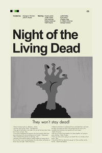 Load image into Gallery viewer, Night of the Living Dead Inspired Mid-Century Modern Print | 12&quot;x18&quot; or 18&quot;x24&quot; Print only
