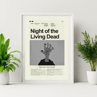 Load image into Gallery viewer, Night of the Living Dead Inspired Mid-Century Modern Print | 12&quot;x18&quot; or 18&quot;x24&quot; Print only
