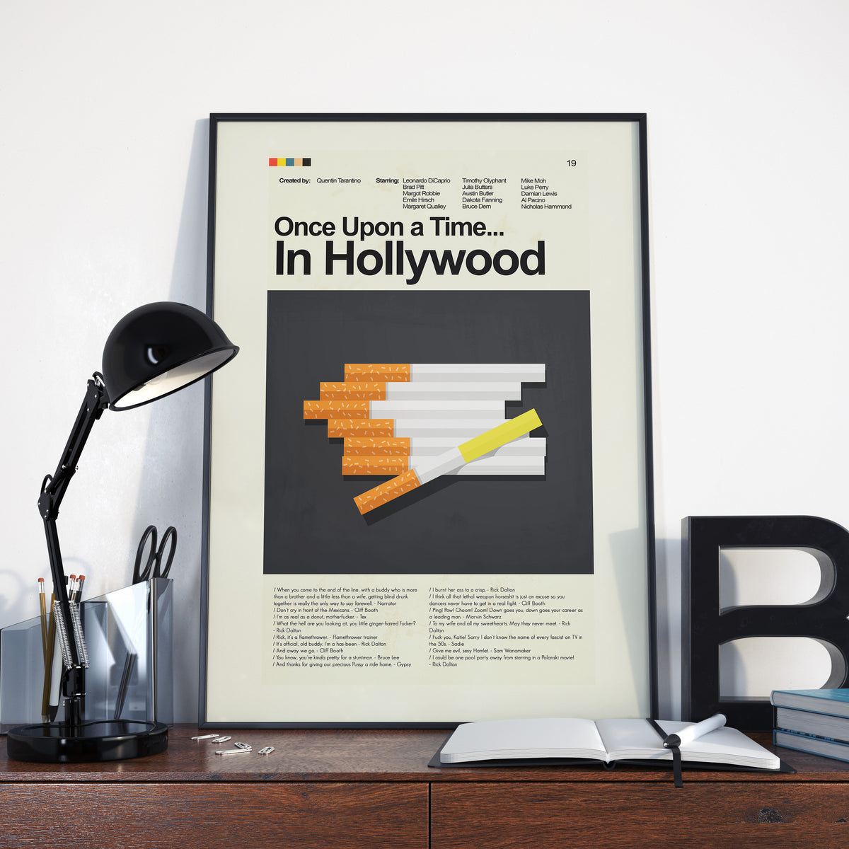 Once Upon a Time... In Hollywood Inspired Mid-Century Modern Print | 12"x18" or 18"x24" Print only
