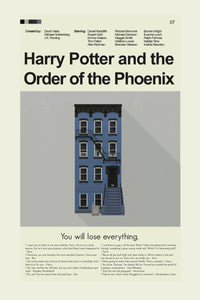 Load image into Gallery viewer, Harry Potter and the Order of the Phoenix Inspired Mid-Century Modern Print | 12&quot;x18&quot; or 18&quot;x24&quot; Print only
