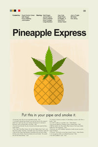 Load image into Gallery viewer, Pineapple Express Inspired Mid-Century Modern Print | 12&quot;x18&quot; or 18&quot;x24&quot; Print only
