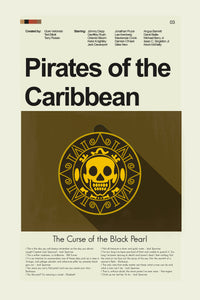 Load image into Gallery viewer, Pirates of the Caribbean Inspired Mid-Century Modern Print | 12&quot;x18&quot; or 18&quot;x24&quot; Print only
