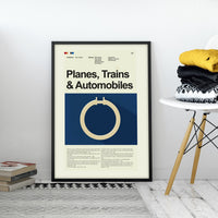 Load image into Gallery viewer, Planes, Trains and Automobiles Inspired Mid-Century Modern Print | 12&quot;x18&quot; or 18&quot;x24&quot; Print only
