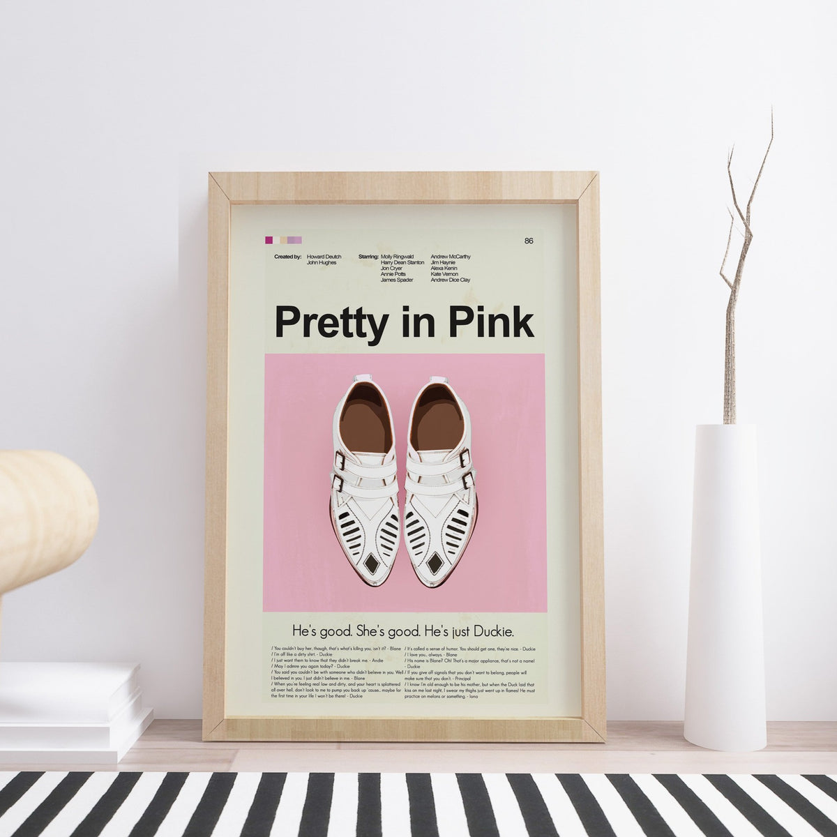 Pretty in Pink Inspired Mid-Century Modern Print | 12"x18" or 18"x24" Print only