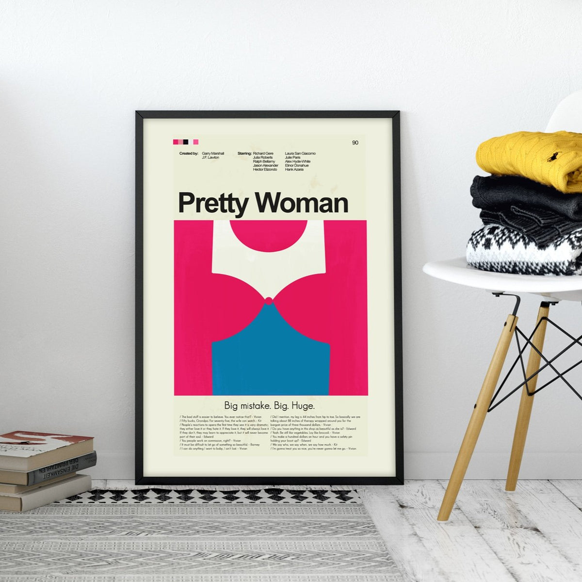 Pretty Woman Inspired Mid-Century Modern Print | 12"x18" or 18"x24" Print only
