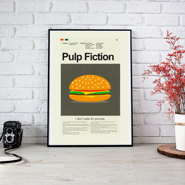 Pulp Fiction Mid-Century Modern Print | 12"x18" or 18"x24" Print only