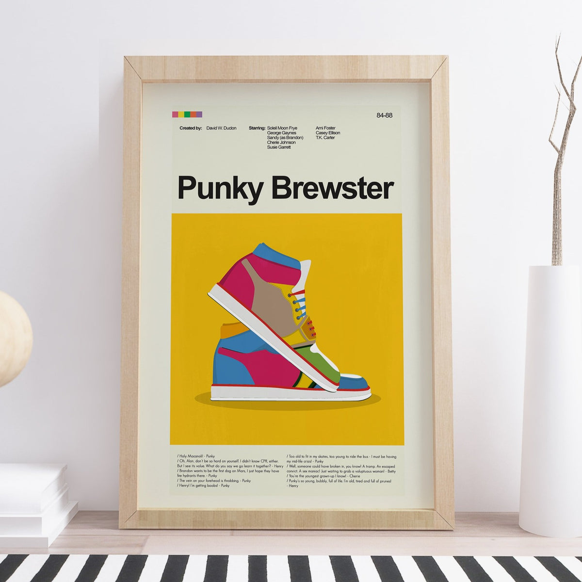Punky Brewster - Sneakers  | 12"x18" or 18"x24" Print only