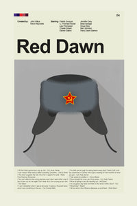 Load image into Gallery viewer, Red Dawn Inspired Mid-Century Modern Print | 12&quot;x18&quot; or 18&quot;x24&quot; Print only
