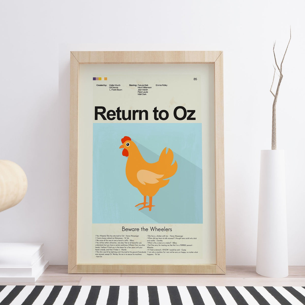 Return to Oz Inspired Mid-Century Modern Print | 12"x18" or 18"x24" Print only