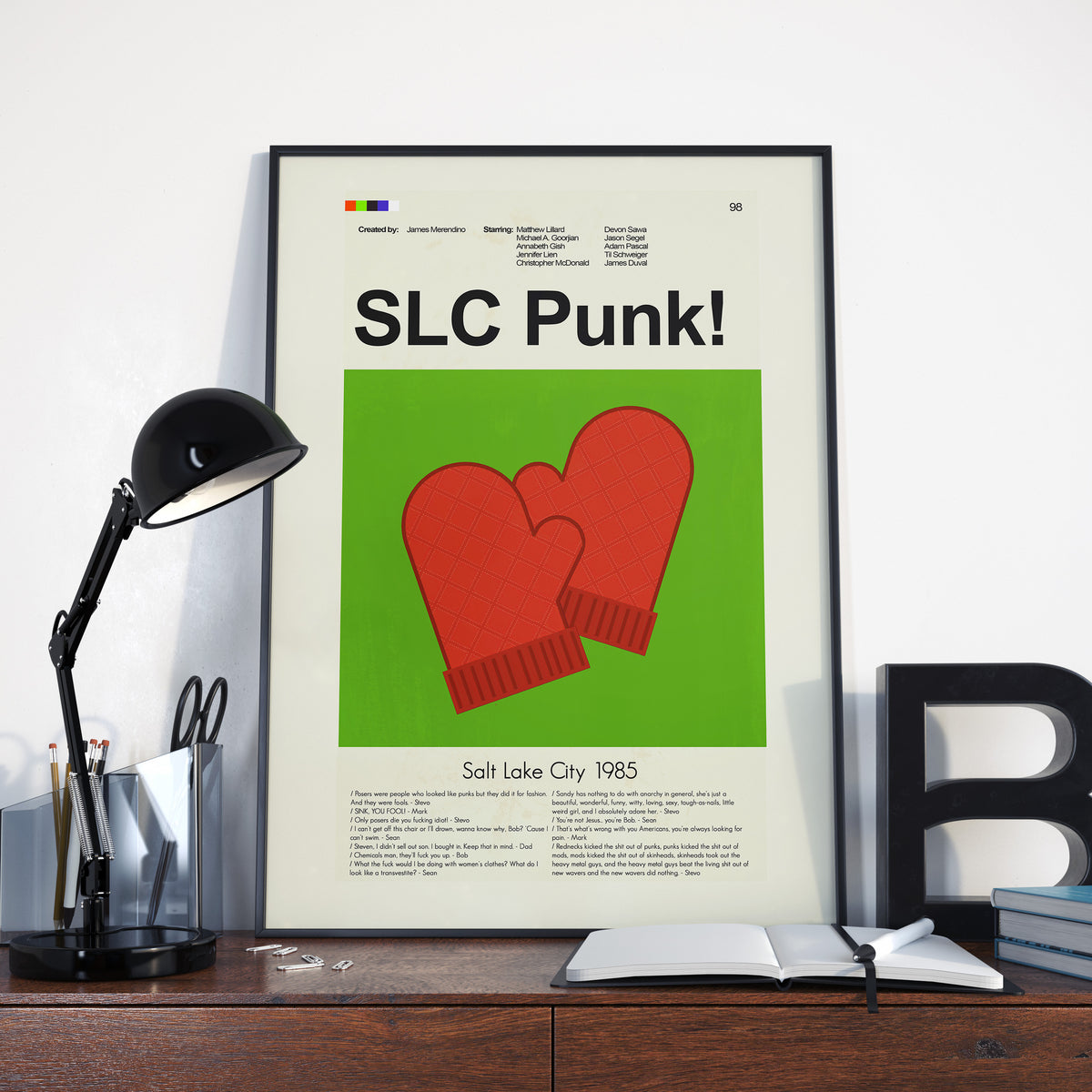 SLC Punk! Inspired Mid-Century Modern Print | 12"x18" or 18"x24" Print only