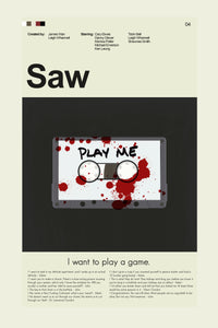 Load image into Gallery viewer, Saw - &quot;Play Me&quot; Tape | 12&quot;x18&quot; or 18&quot;x24&quot; Print only
