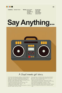 Load image into Gallery viewer, Say Anything Inspired Mid-Century Modern Print | 12&quot;x18&quot; or 18&quot;x24&quot; Print only
