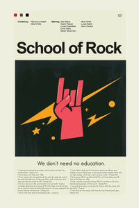 Load image into Gallery viewer, School of Rock Inspired Mid-Century Modern Print | 12&quot;x18&quot; or 18&quot;x24&quot; Print only
