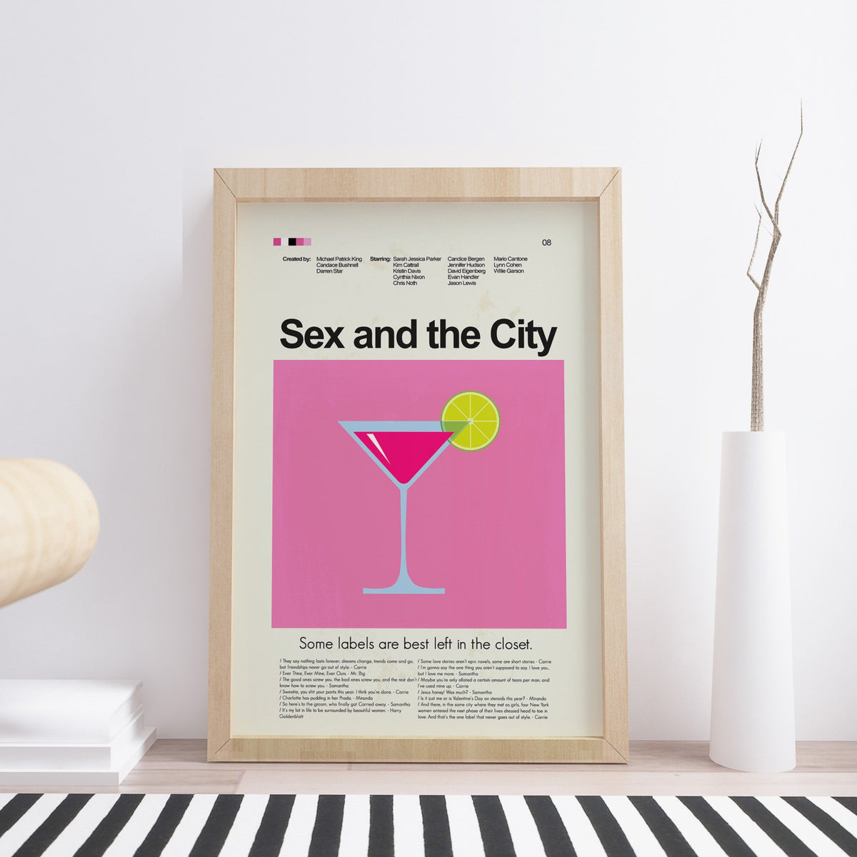 Sex and the City (movie) Inspired Mid-Century Modern Print | 12"x18" or 18"x24" Print only