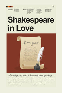 Load image into Gallery viewer, Shakespeare in Love Inspired Mid-Century Modern Print | 12&quot;x18&quot; or 18&quot;x24&quot; Print only
