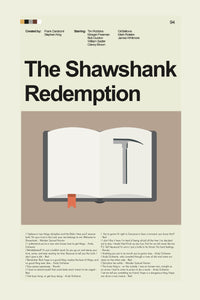 Load image into Gallery viewer, The Shawshank Redemption Inspired Mid-Century Modern Print | 12&quot;x18&quot; or 18&quot;x24&quot; Print only
