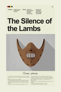 Load image into Gallery viewer, The Silence of the Lambs Inspired Mid-Century Modern Print | 12&quot;x18&quot; or 18&quot;x24&quot; Print only
