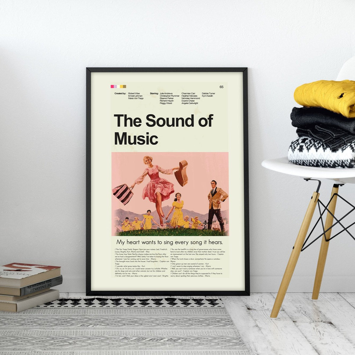 The Sound of Music Inspired Mid-Century Modern Print | 12"x18" or 18"x24" Print only