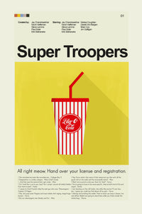 Load image into Gallery viewer, Super Troopers Inspired Mid-Century Modern Print | 12&quot;x18&quot; or 18&quot;x24&quot; Print only
