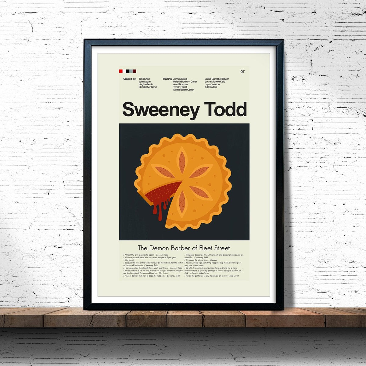 Sweeney Todd: The Demon Barber of Fleet Street - Meat Pie  | 12"x18" or 18"x24" Print only