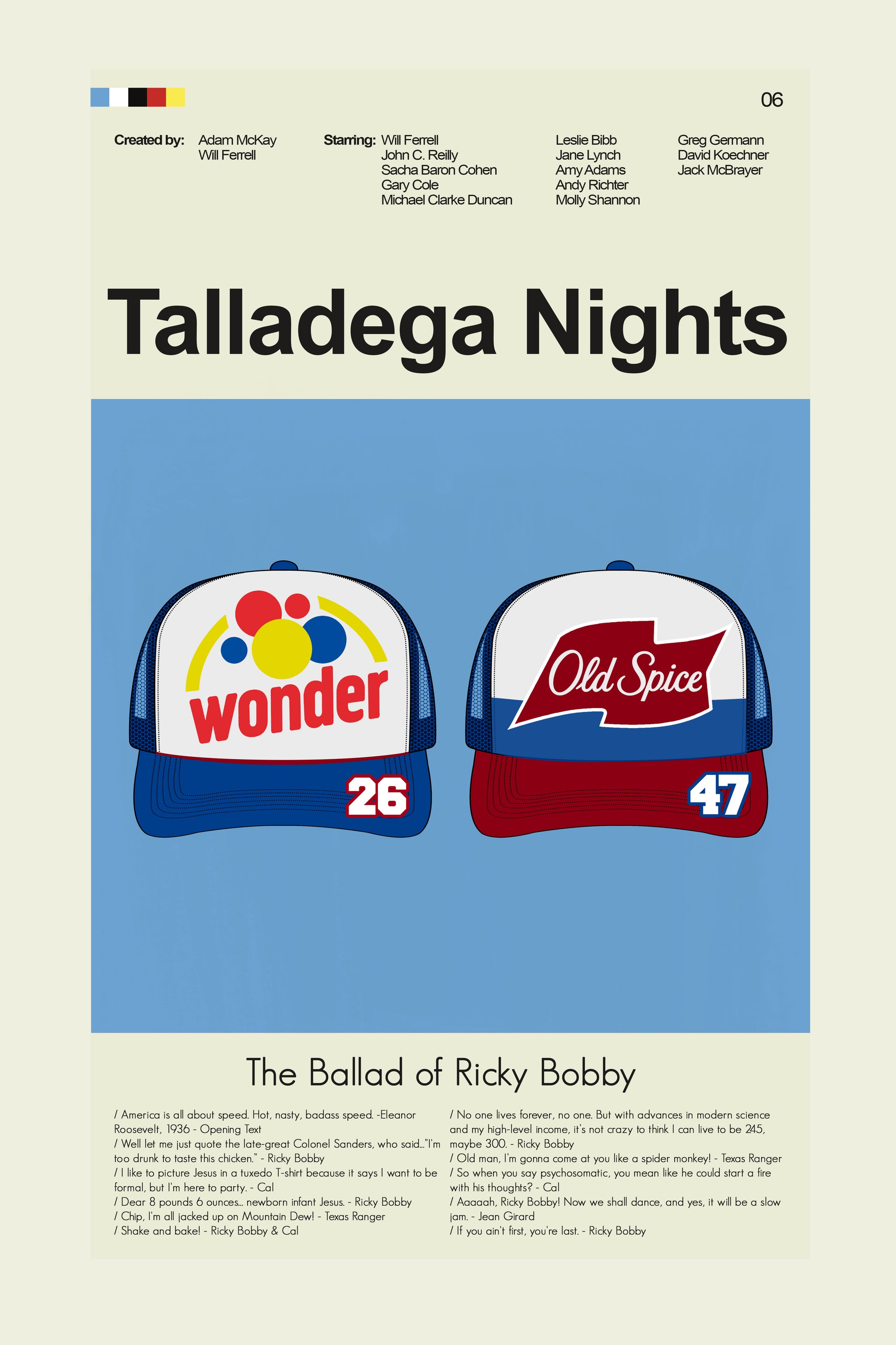 Texas Ranger Ricky Bobby Talladega Nights (2006) Ripper Car Movies