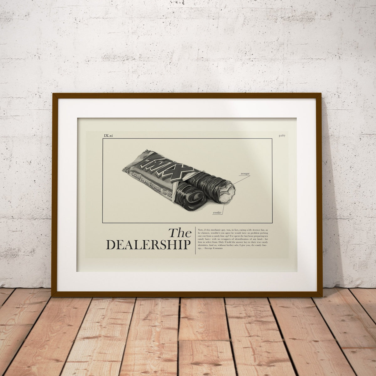 Seinfeld "The Dealership" Schematic  | 12"x18" or 18"x24" Print only