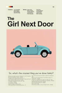 Load image into Gallery viewer, The Girl Next Door - Blue VW Bug | 12&quot;x18&quot; Print Only
