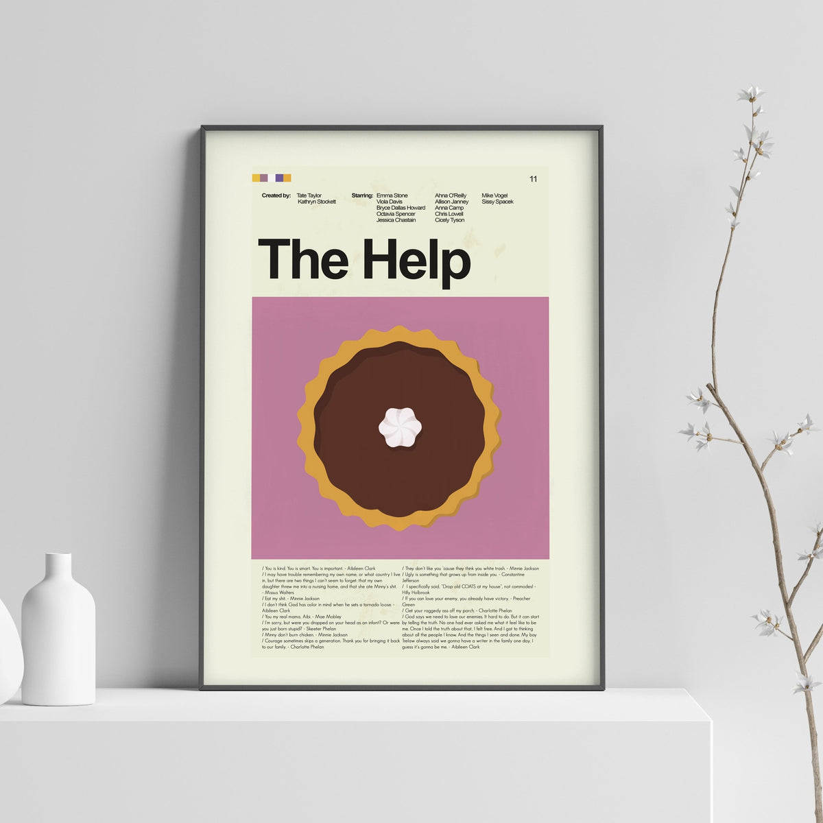 The Help Inspired Mid-Century Modern Print | 12"x18" or 18"x24" Print only