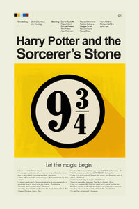 Load image into Gallery viewer, Harry Potter and the Sorcerer&#39;s Stone Inspired Mid-Century Modern Print | 12&quot;x18&quot; or 18&quot;x24&quot; Print only
