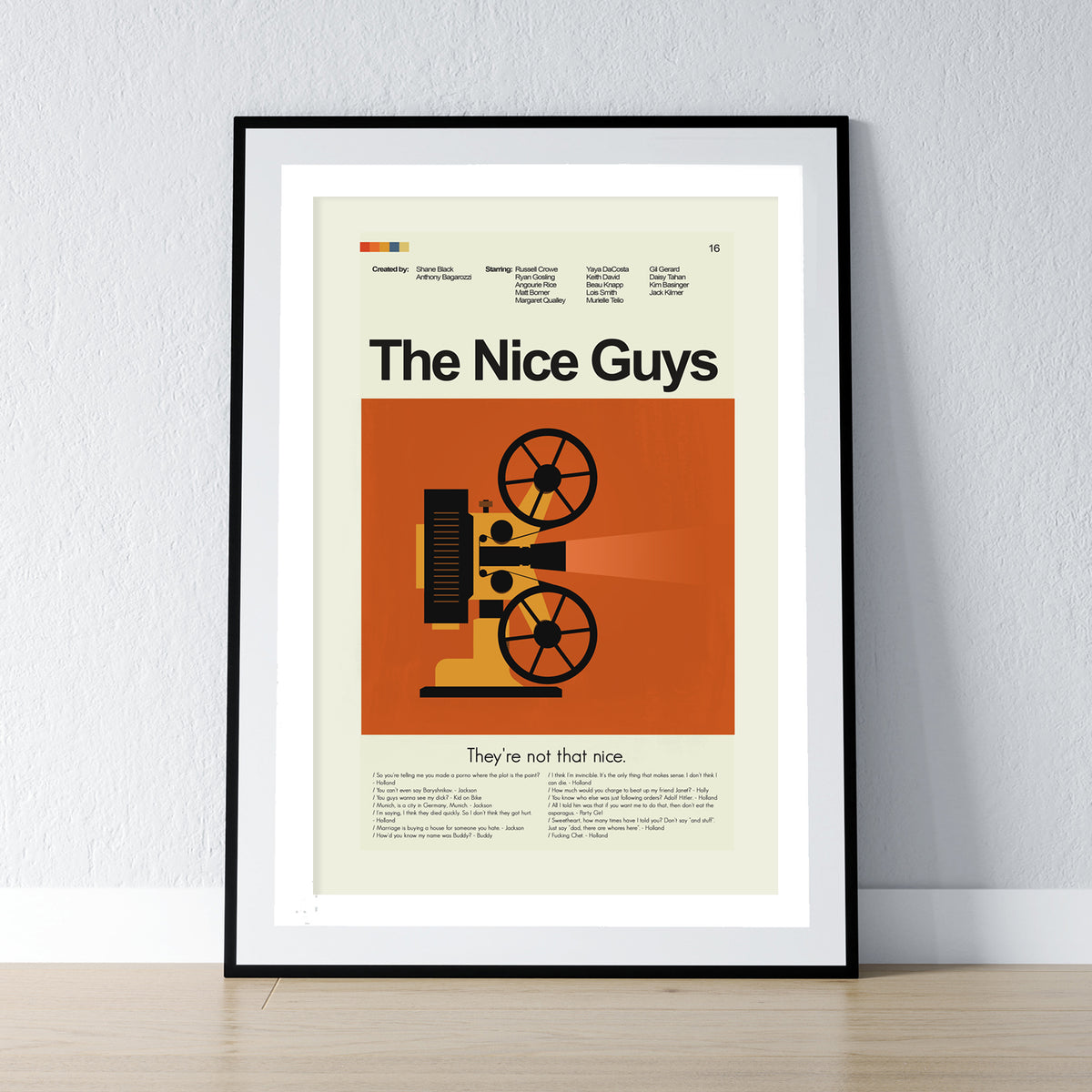 The Nice Guys - Film Projection Reel  | 12"x18" or 18"x24" Print only