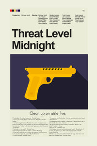 Load image into Gallery viewer, Threat Level Midnight Inspired Mid-Century Modern Print | 12&quot;x18&quot; or 18&quot;x24&quot; Print only
